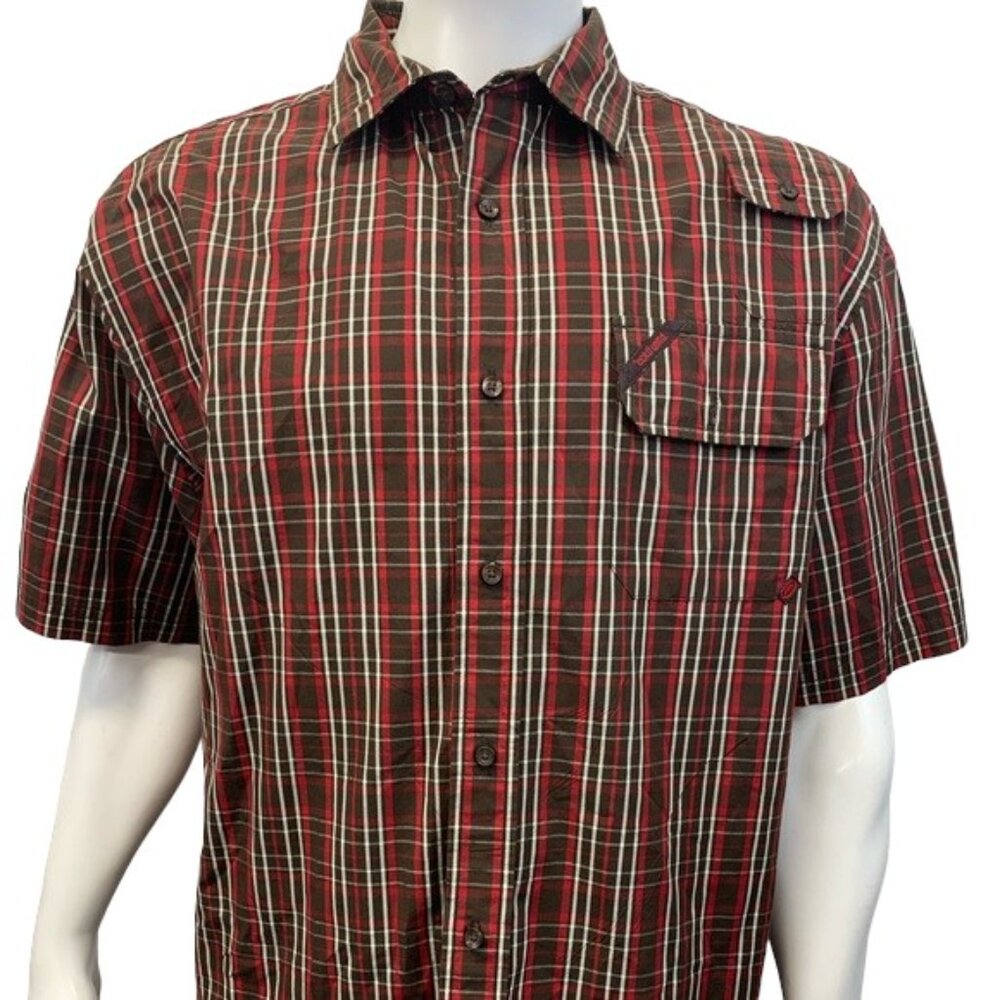 Ecko Unltd Classic Material Red Plaid Shirt Large